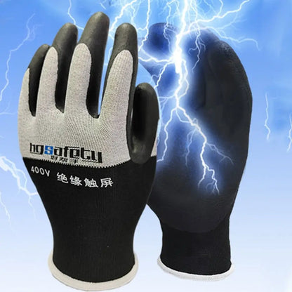Nitril-Elektriker-Isolierhandschuhe, ultradünn, ölbeständig, Touchscreen-Isolierhandschuh, hält Spannung 400 V/500 V stand