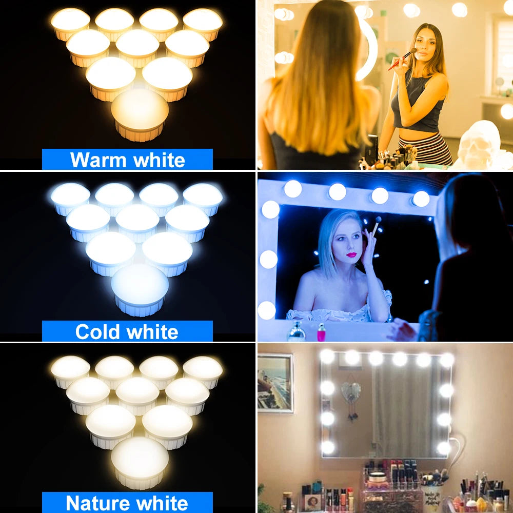 LED Make-up Spiegel Lampe Schminktisch Füllen Licht Badezimmer Waschtisch Glühbirne für Dekoration Schlafzimmer Stufenlos Dimmbar Nachtlicht