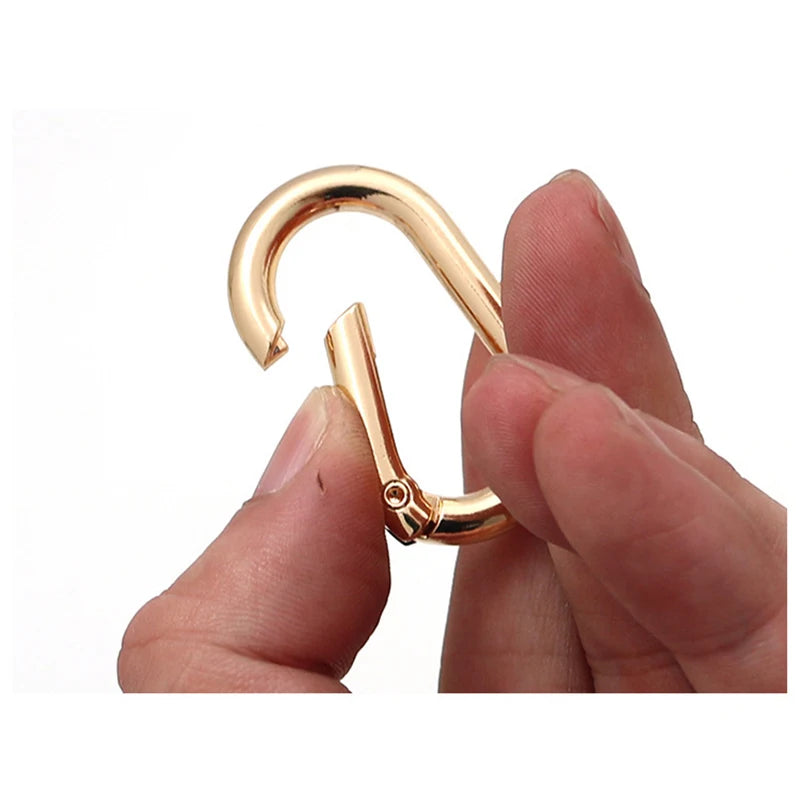 Oval Spring O Ring Ledertasche Handtasche Riemen Schnalle Verbinden Schlüsselanhänger Anhänger Hundehalsband Druckknopfverschluss Karabiner DIY Tasche Zubehör