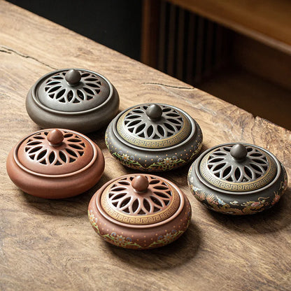 Keramik Räucherstäbchen Brenner Halter Spule Kegel Räucherstäbchen Räucherstäbchen Buddhist Wohnkultur Teestube Yoga Raum Desktop Ornamente 8 Stile