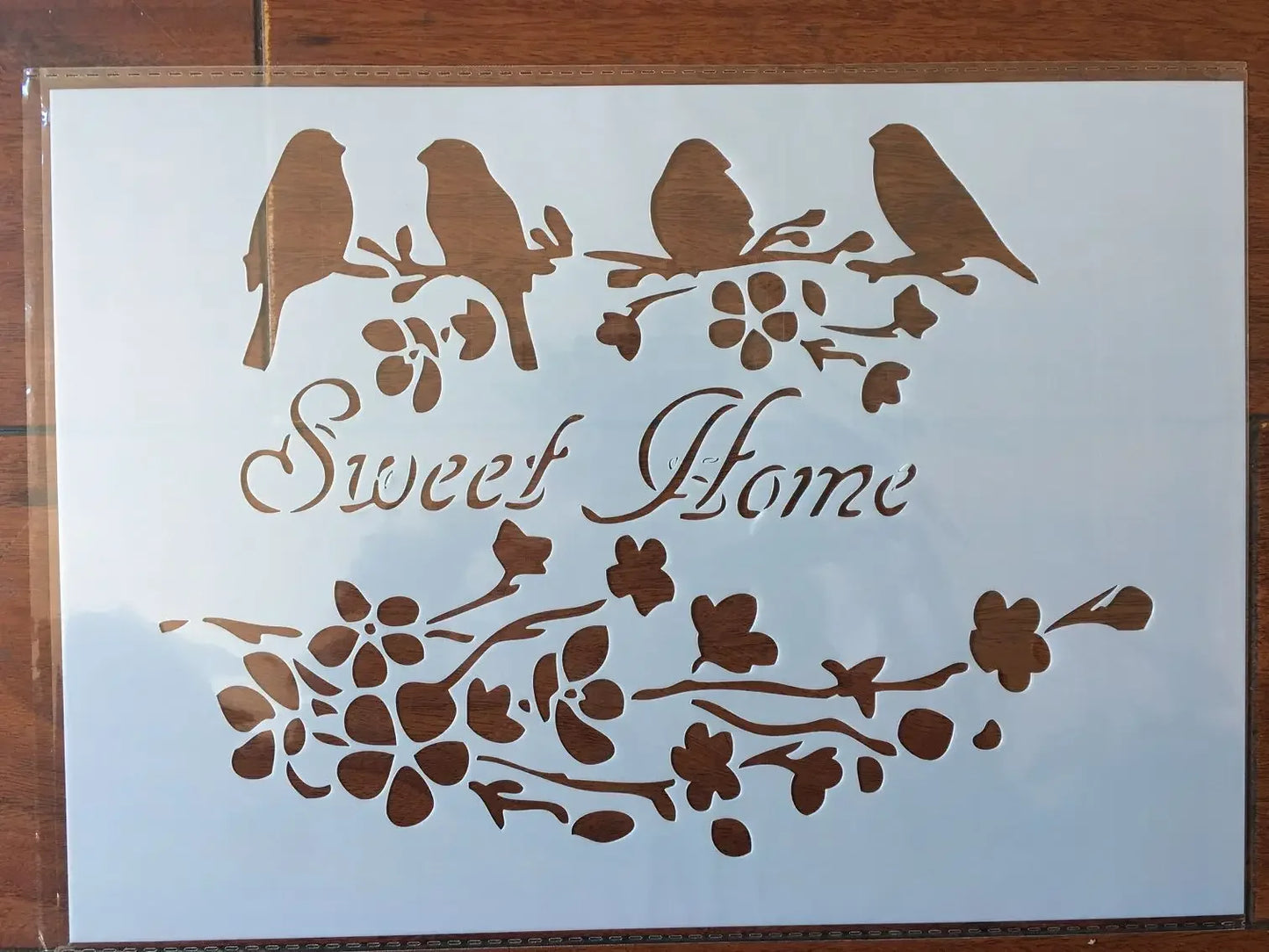 A4 29 x 21 cm DIY-Vorlagen – „Sweet Home“-Vogelschablone für Wandmalerei, Scrapbooking, Färben, Albumdekoration