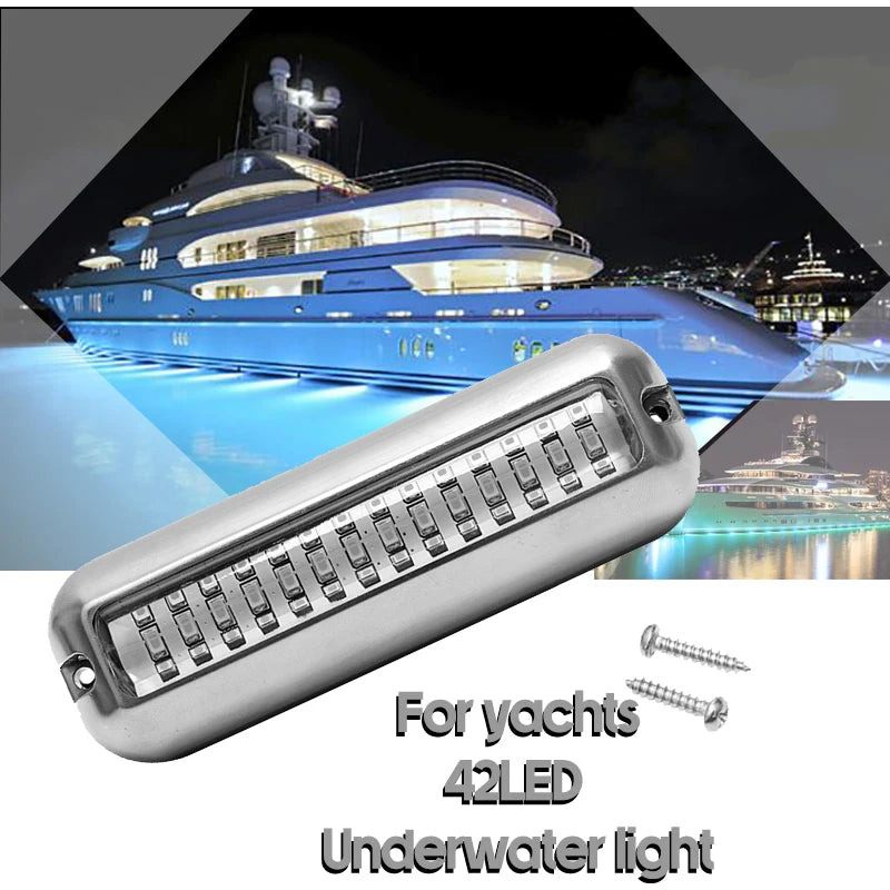 Unterwasserlicht Yachtzubehör 42 LED 10-30VDC Marine Schnellboot Bootslichter Navigation Beleuchtung 1 Stück für Marineboot