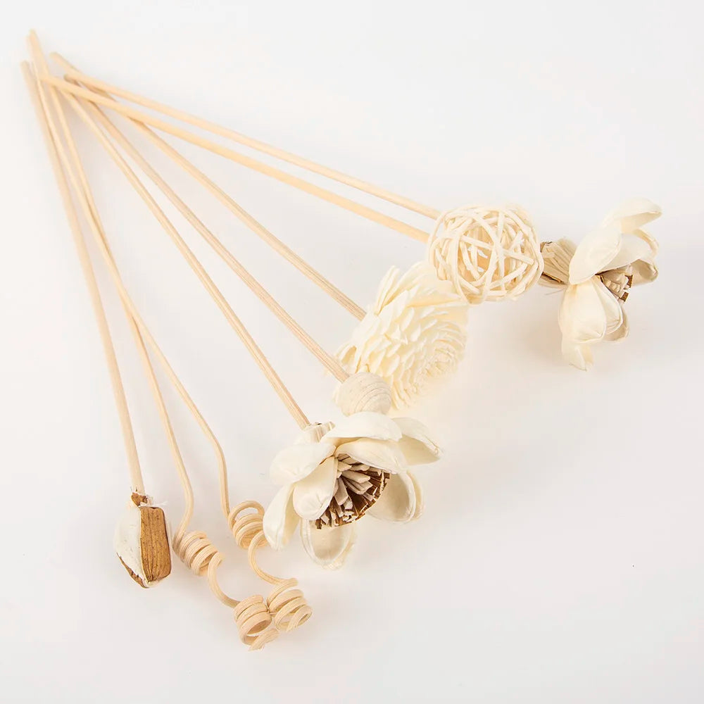 8PCS Künstliche Lotus Blume Rattan Reed Duft Aroma Diffusor Refill Stick Diy Blumen Wohnkultur Handwerk
