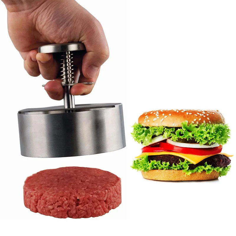 Hamburgerpresse – Patty Maker aus 304 Edelstahl, Antihaft-Burgerpresse für Fleischpatties und dünne Burger