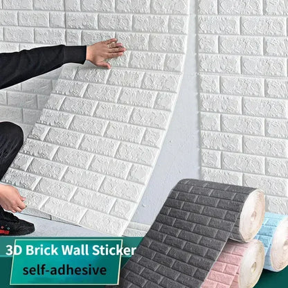 3D Ziegel Muster Wandpaneele Tapete DIY Wasserdicht für Wohnzimmer Schlafzimmer Küche Hintergrund Wanddekoration