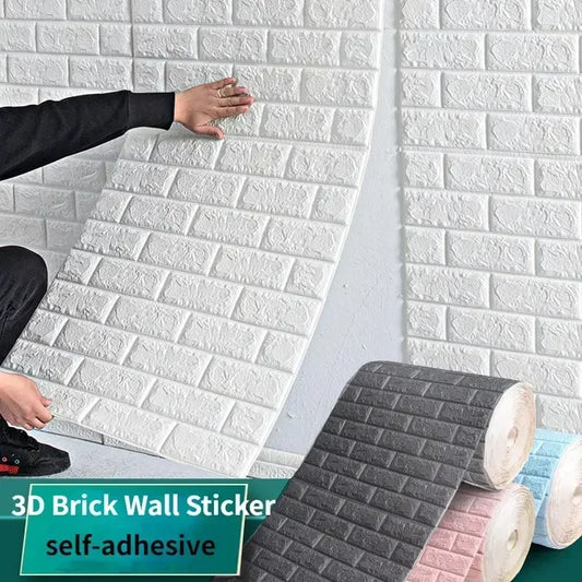 3D Ziegel Muster Wandpaneele Tapete DIY Wasserdicht für Wohnzimmer Schlafzimmer Küche Hintergrund Wanddekoration