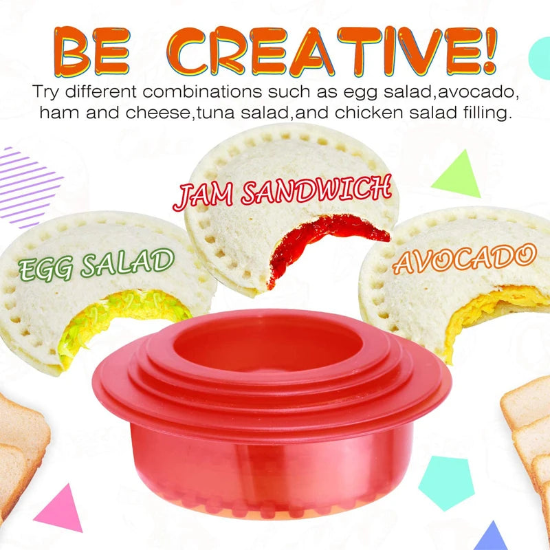 LMETJMA Sandwich Cutter und Sealer Uncrustable Brot Sandwich Maker Decruster für Kinder Lunchbox Bento Box KC0445
