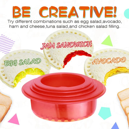 LMETJMA Sandwich Cutter und Sealer Uncrustable Brot Sandwich Maker Decruster für Kinder Lunchbox Bento Box KC0445