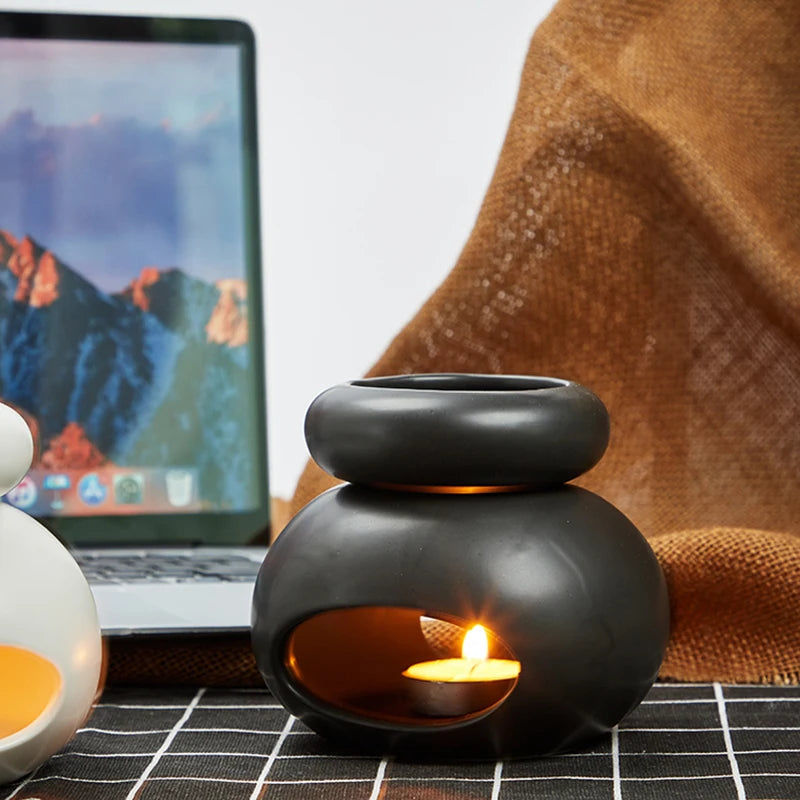 2In1 Kerze Ätherische Öle Brenner Große Kapazität Getrennt Aromatherapie Öl Lampe Kerzenständer Duft Brenner Zuhause Hochzeit Spa