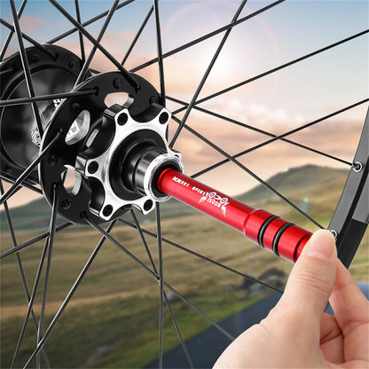 MUQZI Thru-Axle-Adapter – 12 bis 9 mm, 110, 135, 142, 148 mm, 15 bis 9 mm, 100 mm, Thru-Axle-Umrüstung auf Schnellspanner für MTB- und Rennrad-Vorder-/Hinterrad