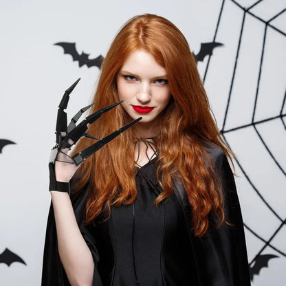 Halloween-gelenkige Finger: Gruselige falsche Finger, Skelett-Hand, Cosplay-Fingerhandschuh, realistische Horror-Geisterklaue, Requisite für Partydekoration.