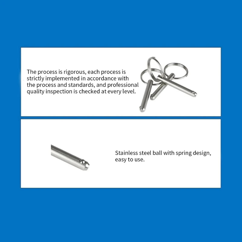 Marine Grade 316 Edelstahl Schnellspanner Kugel Verriegelungsstift für MOTORHOME Bimini Top Deck Scharnier Hardware Zubehör