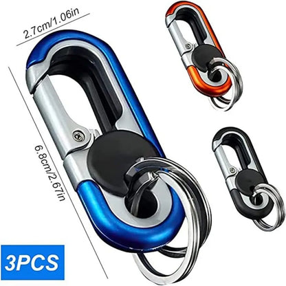 Doppelter Ring Schlüsselanhänger Business Schlüsselanhänger Herren Mode Schlüsselanhänger Geschenk Metall Schlüsselschnalle Auto Styling Auto Auto Zubehör