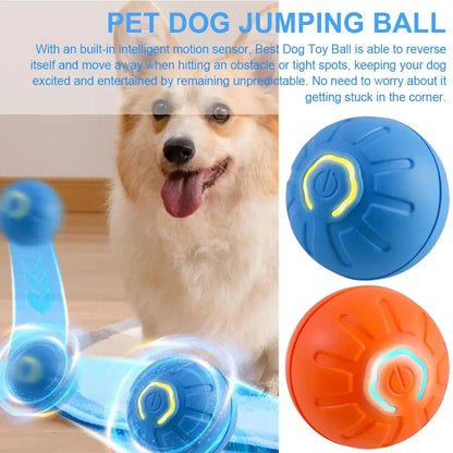 Elektrisches Smart-Haustierspielzeug – Interaktiver Ball mit Schwerkraftsensor, automatische Bouncing-Funktion, wiederaufladbares LED-Spielzeug