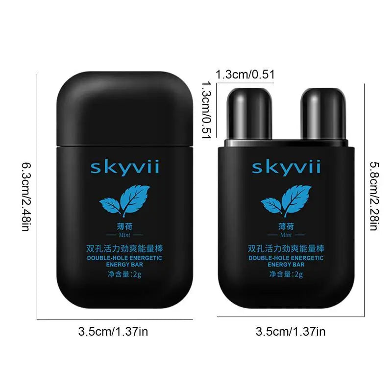Doppelter Energie-Aromatherapie Naseninhalator – Energie-Stick mit anregendem Duft, Aromatherapie-Stick für belebende Energie