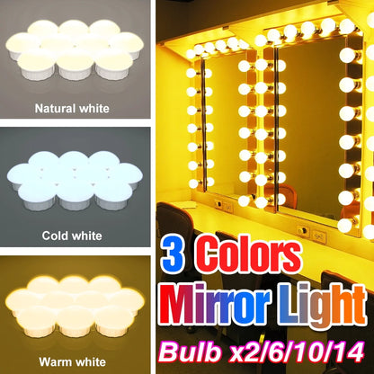 LED Make-up Spiegel Lampe Schminktisch Füllen Licht Badezimmer Waschtisch Glühbirne für Dekoration Schlafzimmer Stufenlos Dimmbar Nachtlicht