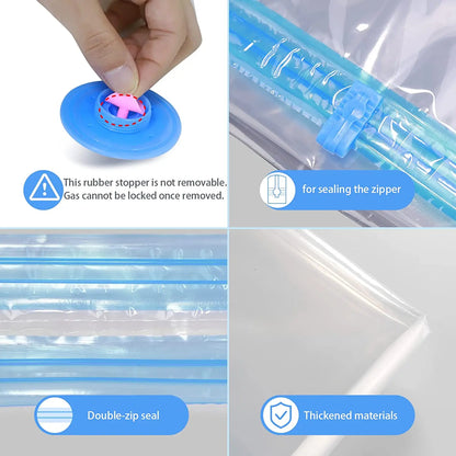 Vakuum-Aufbewahrungsbeutel für Kleiderbettwäsche, große wiederverwendbare Platzsparbeutel, die komprimiertes Vakuum-Seal-Organizer-Paket falten