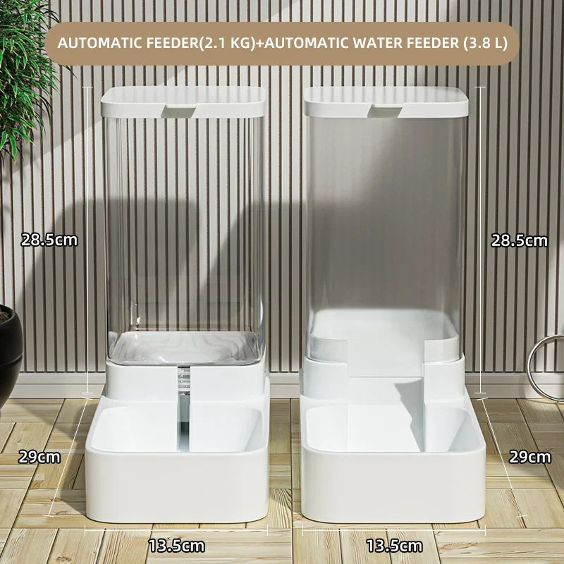 Haustier Hund Feeder Katze Automatische Fütterung Wasser Schüssel Transparent Pet Lebensmittel Lagerung Spender Container Welpen Kätzchen Zubehör