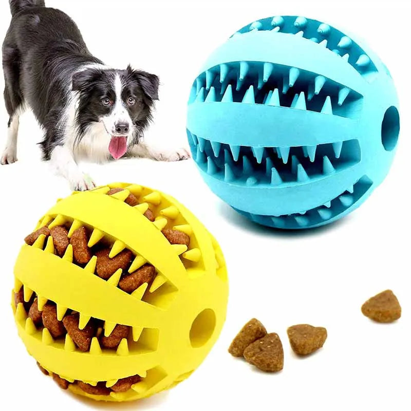 5cm Naturkautschuk Haustier Hundespielzeug Hund Kauspielzeug Zahnreinigung Treat Ball Extra tough Interaktiver Elastizitätsball für Haustierprodukte