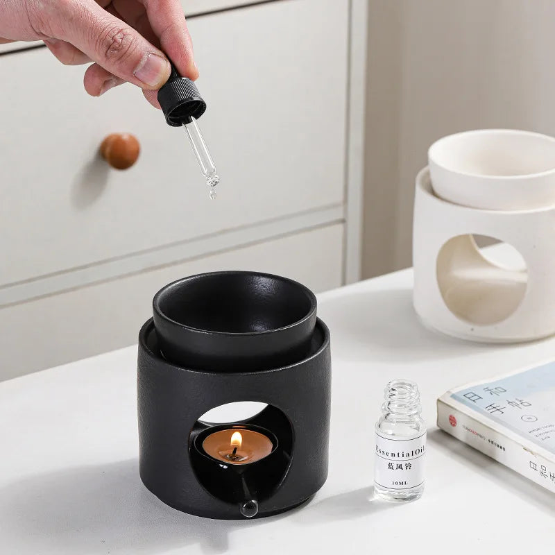 3-in-1-Ofen zum Beruhigen ätherischer Öle, 100 ml, Raumduft, Herd, Kerze, Räuchergefäß, Keramik, Schilfdiffusor, Räuchergefäß
