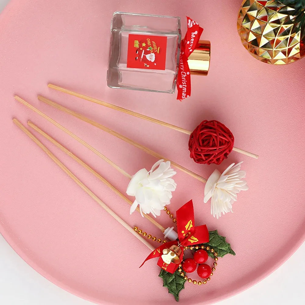 4pcs Weihnachten Künstliche Pflanzen Schilf Diffusor Sticks Duft Aroma Diffusor Nachfüllung Diy Blumen Wohnkultur Kunsthandwerk