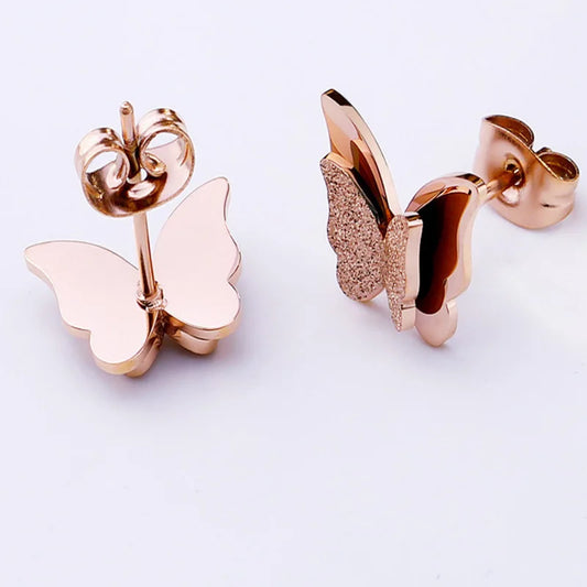 Einfachheit Schmetterling Ohrringe Für Frauen Edelstahl Ohrring Weibliche Mode Schmuck Accessoires Sommer