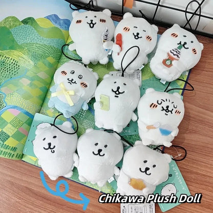Niedlicher Chiikawa – Selbstironischer Bär Nagano, Anime-Kawaii-Plüschpuppe, Mädchen-Taschenanhänger, Cartoon-Schlüsselanhänger, dekoratives Geschenk