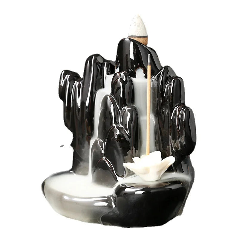 1pc, Lucky Lotus Keramik Sandelholz Räucherstäbchen Brenner Rückfluss Räucherstäbchen Brenner Räucherstäbchen Halter, Wohnkultur (ohne Räucherstäbchen)