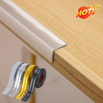 5M selbstklebende Wandaufkleber Baby Sicherheitsband Möbel Kantenschutz Streifen PVC-Ecke 90-Grad-Winkel trimmen Wandkantenschutz