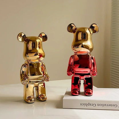 20/28/35 cm Ästhetische Bärenfigur-Statuen, Keramik "Violent Bear" Figuren, Skulpturen, Luxus Raumdekorationen, Heimornament