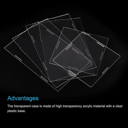 6 Größe Acryl Vitrine für Sammlerstücke Montieren Sie eine klare Acrylbox Schutzvitrine für Actionfiguren, die Spielzeug organisieren