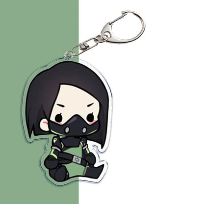 Anime Valorant Schlüsselanhänger – Schlüsselring, Süßes Cartoon PC Spiel, Beliebte Llaveros für Tasche, Anhänger, Accessoire Geschenk