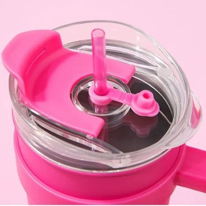 Miniso-Trend-Barbie-Series-Riesen-Großraum-Strohhalm-Stahl-Bling-Bling-Pink-Barbe-Wasserbecher-1200 ml-für-Mädchen-Geburtstagsgeschenk