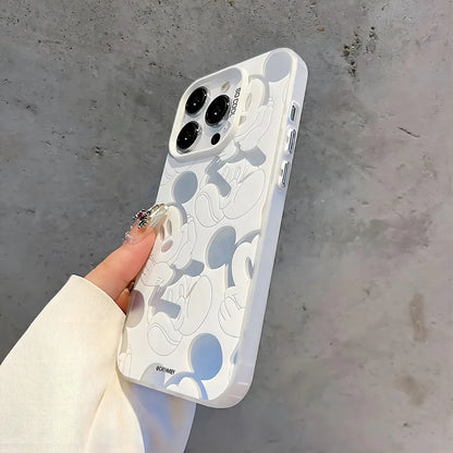 Disneys Mickey Minnie Smile Handyhülle für OPPO A16 A17 A18 A31 A37 A38 A55 A57 A58 A74 A76 A78 A94 4G 5G Matte stoßfeste Abdeckung