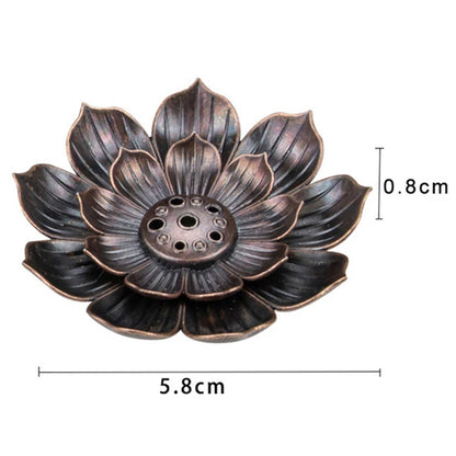Legierung Räucherstäbchenhalter – Räuchergefäß Teller, Buddhismus-Spirale Lotus-Weihrauchbrenner