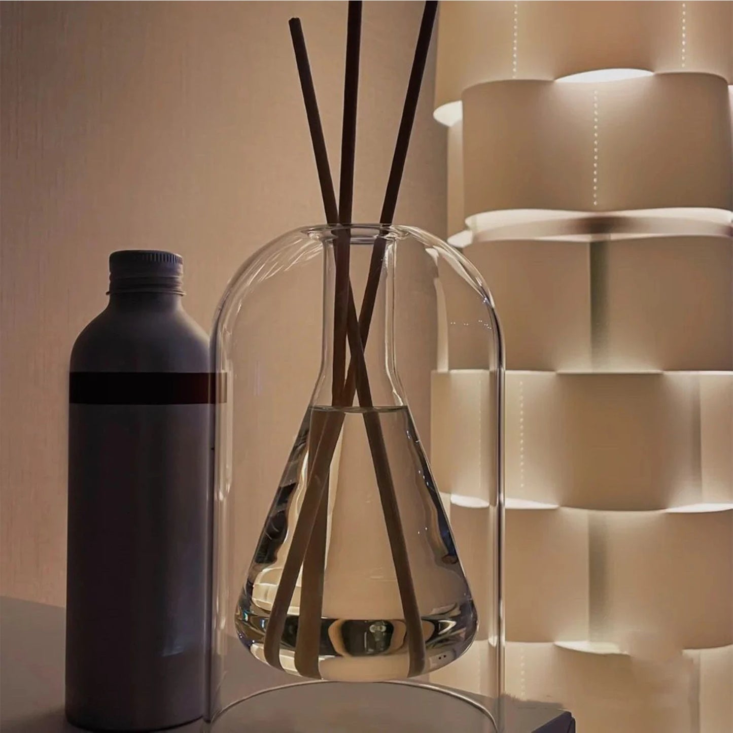 Aromatherapie-Vorratsbehälter Diffusorflasche Moderne Einfache Duftglas Schilf-Diffusor Ätherische Öl-Organizer Wohnkultur