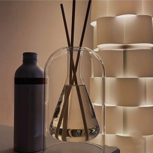 Aromatherapie-Vorratsbehälter Diffusorflasche Moderne Einfache Duftglas Schilf-Diffusor Ätherische Öl-Organizer Wohnkultur