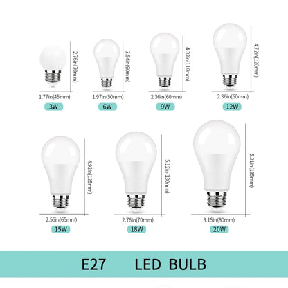 LED-Lampe E27 E14 B22 AC220V 3W 6W 9W 12W 15W 18W 20W LED-Lampe für Wohnzimmer Zuhause LED-Lampen für Haus