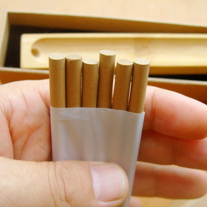 6 Sticks Natural Vietnam reines Agarholz 6 mm dicker Oud Weisse Stick 10,5 cm Araber Oudh für Meditation Aromatherapie