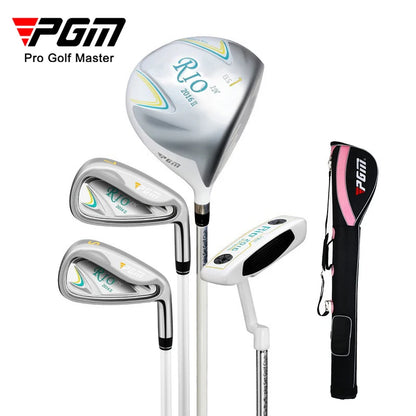 PGM RIO Frauen 4pcs Golf Club Set mit Golftasche Carbon 1/7/S/PT Eisen Holz Driver Putting Sand Anfänger Training LTG014