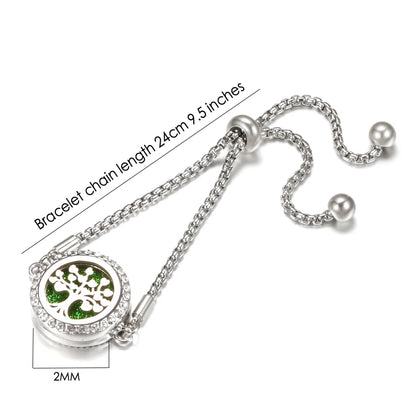 Trendige Aromatherapie Parfüm Armband Ätherisches Öl Diffusor Medaillon Mehrere Muster Edelstahl Frau Armreif Schmuck Geschenk