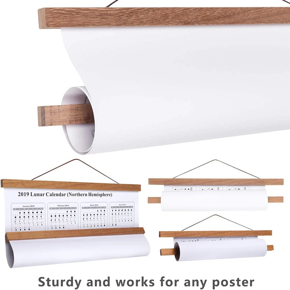 Magnetischer Holz-Fotorahmen, Massivholz-Fotorahmen, eisenabsorbierender Bilderrahmen, für Kunstporträt, Leinwandmalerei, Posterrahmen