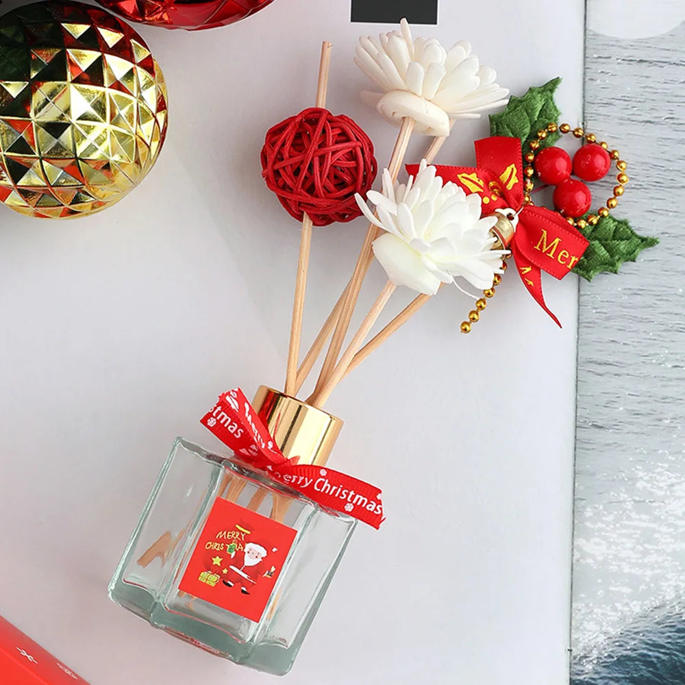4pcs Weihnachten Künstliche Pflanzen Schilf Diffusor Sticks Duft Aroma Diffusor Nachfüllung Diy Blumen Wohnkultur Kunsthandwerk