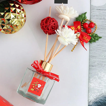 4pcs Weihnachten Künstliche Pflanzen Schilf Diffusor Sticks Duft Aroma Diffusor Nachfüllung Diy Blumen Wohnkultur Kunsthandwerk