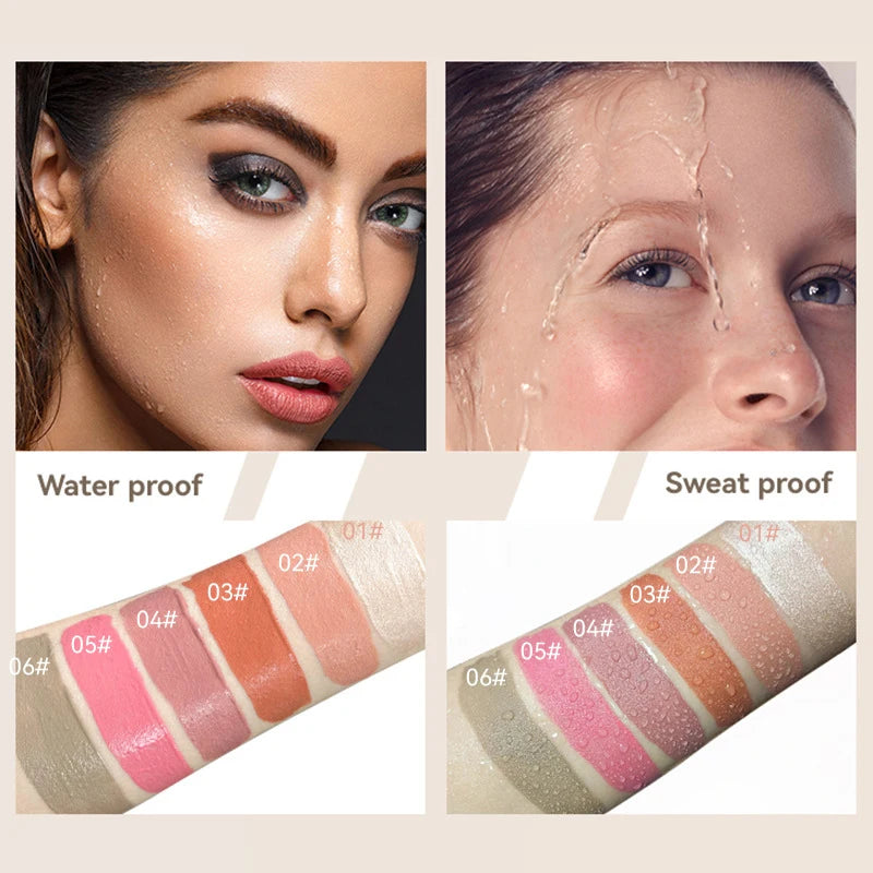 Neuer flüssiger Wangenrouge – Nährendes Rouge-Gel, Mehrzweck-Creme für Augen, Lippen, Make-up-Blush-Stick mit Schwamm-Applikator