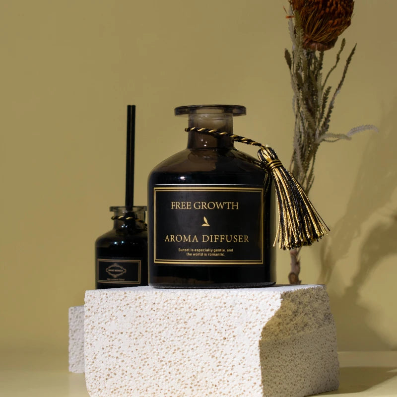 Rattan Kein Feuer Duft 50ml Schilf Diffusor Sets Frische Luft Toilette Desodorierung Aromatherapie Aroma Diffusor für Schlafsaal Badezimmer