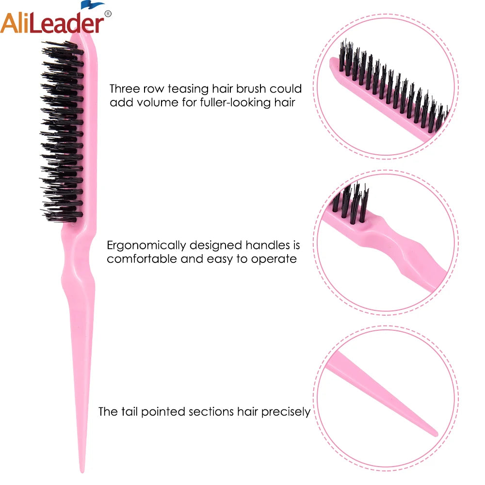 Frauen 1 Stück Haarkamm – Hochwertiger Nylonkamm für glatten Pferdeschwanz, fluffigen Ratschwanz Kamm, Reise Haarkamm, Friseurzubehör