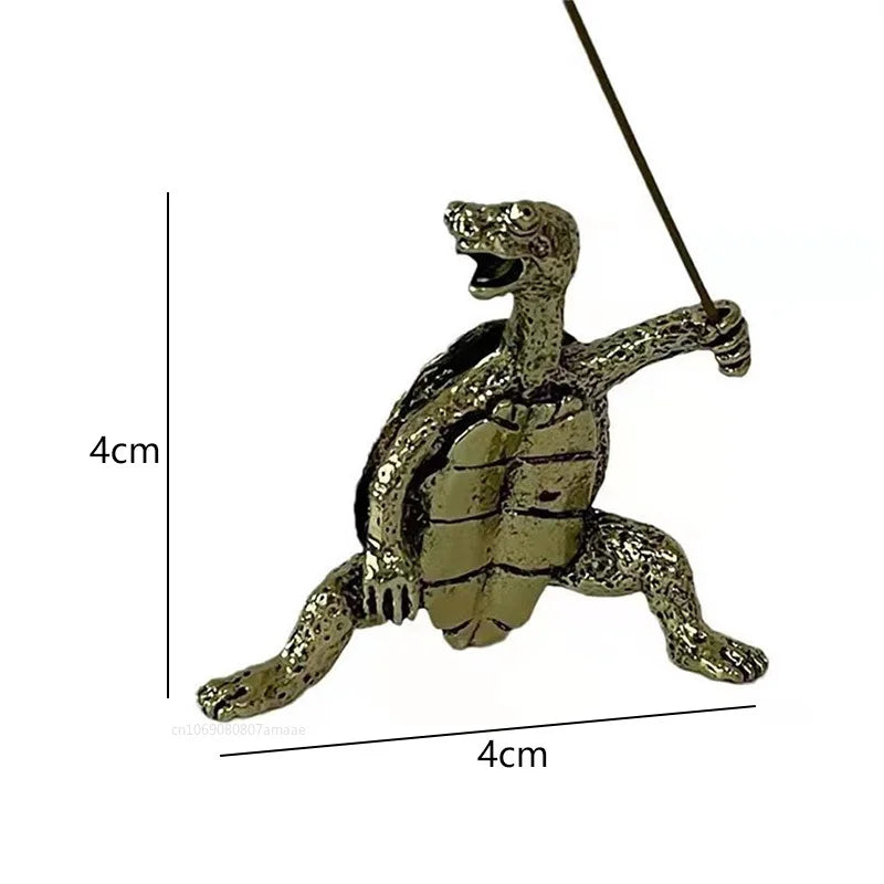 Mini Schildkröte Form Räucherstäbchen Räuchergefäß Sandelholz Stabhalter Vintage Bronze Tier Räucherstäbchen Halter Brenner Ständer Geschenk Home Schreibtisch Dekor