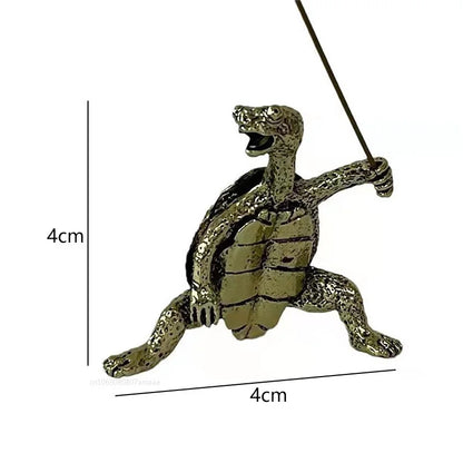 Mini Schildkröte Form Räucherstäbchen Räuchergefäß Sandelholz Stabhalter Vintage Bronze Tier Räucherstäbchen Halter Brenner Ständer Geschenk Home Schreibtisch Dekor