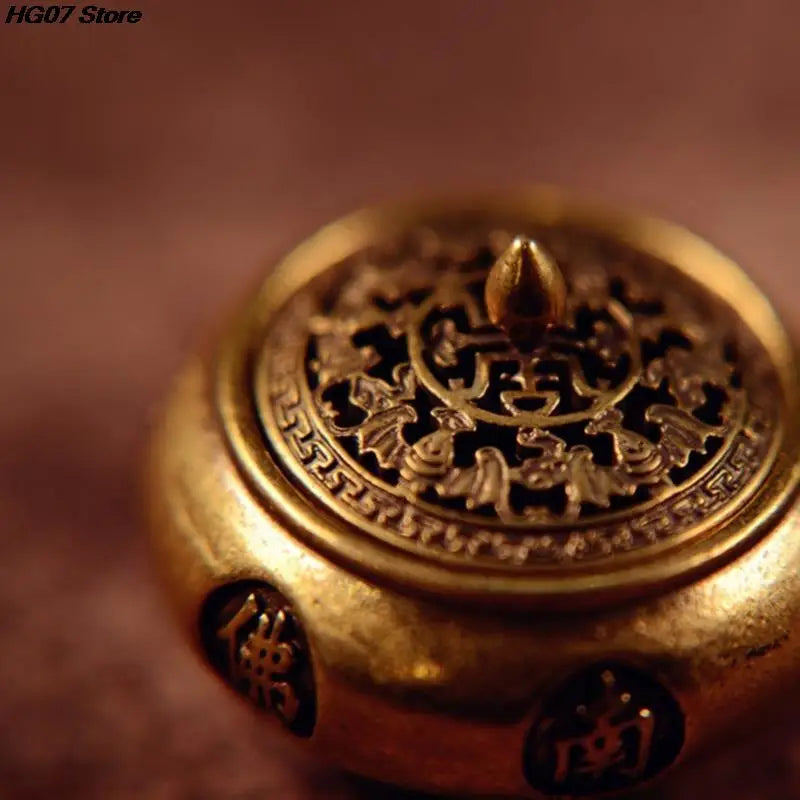 1PC Retro opper Räucherstäbchen Brenner Zwölf Sternzeichen Brenner Messing Räucherstäbchen Halter mit Abdeckung Sandelholz Cense Buddhismus Wohnkultur